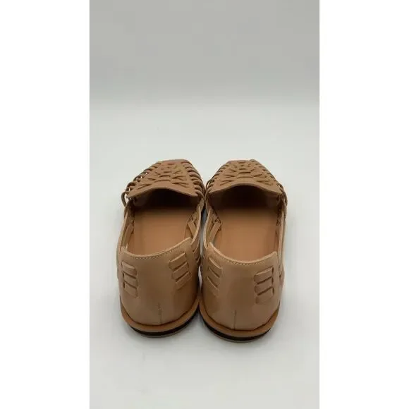 Quince Womens 100% Leather Huarache Flat Cashew Shoes 7 - Picture 2 of 2